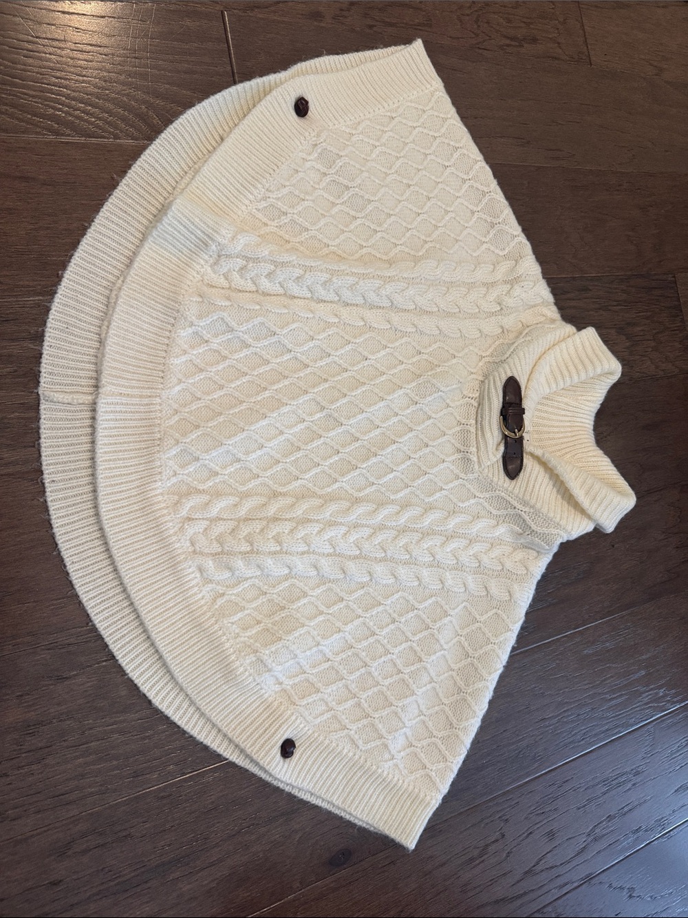 Janie and Jack Cream Cable Knit Cape Sweater